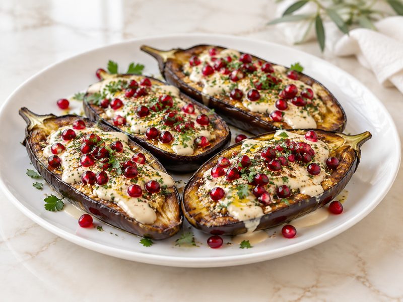Eggplant with Techina